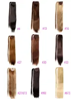 Greatremy 22quot Long Straight Wrap Around Ponytail Extension Synthetic Hairpiecs for Girls 10 Colors 101627276133033462389020