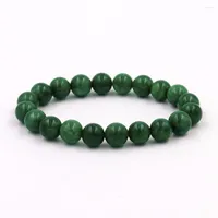 Link Bracelets Natural Green Stone Jewelry 6 8 10mm Beaed For Women Diy Handmade Love Gift Strand Beaded Bracelet Party