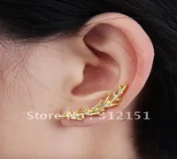New 24 k Gold Plated Leaves Ear Stud Earring 100 Excellent Quality quot10 off per 100 orderquot1416699