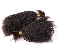 1 Piece Mongolian kinky curly Human Braiding Hair Bulk For Extension Natural Color Virgin Braiding Hair No Weft No Attachment1815925