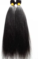 brazilian light yaki hair weft human virgin remy hair extensions unprocessed natural black brown jet black color6657732
