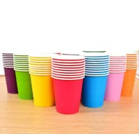 10pcs Pure Colour Paper Cups Party Disposable Juice Cup DIY Decoration Baby Shower Kids Birthday Wedding Picnic Tableware Supply9968551