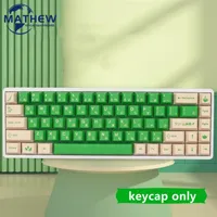 Combos Cream Matcha Keycap Set PBT Dye Sub for GMK 64 68 87 84 98 100 Keyboard Key Caps DIY