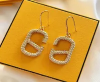 2022 Luxury 18K gold Women Hoop Earrings Lady jewelry Earrings designer Diamonds Ear Studs Fashion Wedding party Jewellery accesso9397227