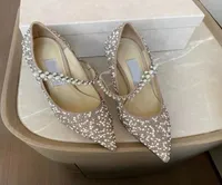 Luxurious Brand Baily Party Wedding Bridal Women Sandals Dress Shoes Pearls Crystalembellished Gladiator Sandals Suede Pumps Poin6745829