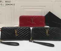 Designer Purses Mens Wallets Women Luxury Brand Cardholder Fashion Long Coin Pocket Y Zip Card Holders Woman Standard Wallet For M9574480