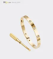 Mens Bangle LOVE Bracelet Carti Bracelets Designer For Women Gold Bracelet 10 Diamonds Luxury Jewelry Titanium Steel GoldPlated N9357604