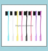 Brushes Care Tools Products100Pcs Double Sided Edge Control Comb Styling Tool Hair Toothbrush Style Eyebrow Brush Drop Delivery 8413254