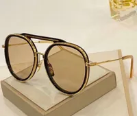 Black Gold Round Pilot Sunglasses 19017 unisex Summer Sunglasses occhiali da sole UV400 Protect Eyewear with box4261989