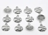 100pcs Charms Antique Silver Tone Baseball Softball Charm Pendants 18x145mm Jewelry Findings Wholes DIY6298008