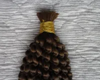 Unprocessed Mongolian Kinky Curly Bulk Hair 100g 1PCS human hair for braiding bulk no attachment 100 Human Crochet Braids Hair Bu6822361