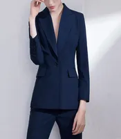 Navy Blue Mother of the Bride Suits Formal Women Business Suits Tuxedo Blazer For WeddingJacketPants1765196