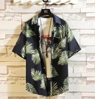 Mens T Shirts Fashion Hawaii Printing Shirt Short Sleeve Loose Casaul Beach Shirt Short Sleeve Tshirt Plus Size7640764