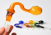 Skull Glass Oil Burner Pipe Glass Pipe Smoking Accessories 14mm 18mm malefemale joint for darb rig glass bong7242270
