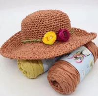 new arrive 180gball Crocheting Yarn for Diy Handmade sun Hats fashion bag cloth fabric yarn ribbon line DIY yarn for sunhat7041666