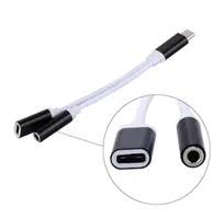 2 in 1 Charger And Audio Typec Earphone Headphone USBC Jack Adapter Connector Cable to 35mm Aux Headset For smartphone iphone S4893403