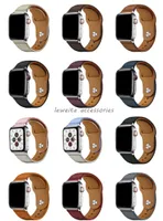 Mode echte lederen horlogebanden voor Apple Watch -band 38 mm 40 mm 41 mm 42 mm 44 mm 45 mm 49 mm Iwatch 1 2 3 4 5 SE 6 7 8 -serie bandontwerper polsbandje