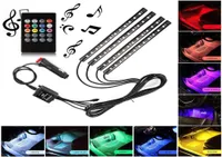 Car LED Strip 48 LED Multicolor Car Interior Light Waterproof Kit With Sound Active Function Car Charger USB7183588
