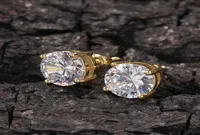 2020 Mens Stud Earrings Jewelry High Quality Fashion Round Gold Silver Simulated Diamond Earrings For Men4044174