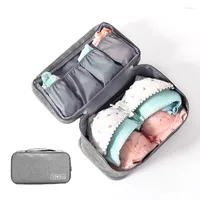 Storage Bags Women Foldable Divider Organizer Bra Box Travel Necessity Folding Cases Necktie Socks Underwear Clothing Lingerie Bag
