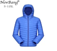 NewBang Brand 8XL 9XL 10XL Men039s Down jacket Ultra Light Down Jacket Men Lightweight Feather Hooded Warm Portable Winter Coat8012929