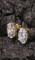2020 Mens Stud Earrings Jewelry High Quality Fashion Round Gold Silver Simulated Diamond Earrings For Men1208111