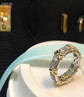 Luxury Logo Brand Designer S925 Sterling Silver Cross Zircon Wedding Ring For Women Jewelry5220677