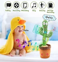 H-basics Sprechender Kaktus - Tanzender Kaktus, Stoff Puppe, für Kinder,  Elektronischer Kaktus, Spielzeug, Plüschfigur | Friseurmeister