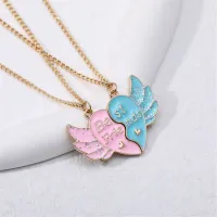 2 pçs/4 pçs Colar BFF Pulseiras Meio Coração Amizade Conjunto de Joias para  Menina Senhora