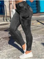 Cotvotee High Waist Jeans for Women Fashion Stretch Skinny Black Jeans Woman  Pencil Pants Sexy Elastic Streetwear Denim Trousers