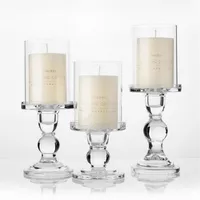 1pc 3 46 4 52 5 51 In Glass Candle Holders for 3 Pillar Candle and 3 4 Taper Candle Wedding Decoration Candlesti3375