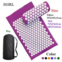 20mm Thick Acupressure Yoga Mat Pillow Gym Fitness Exercise Sport Acupuncture Massage Mat for Body Neck Back 231F