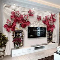 Custom Po Wallpaper 3D European Style Jewelry Flower Living Room Bedroom TV Background Wall Murals Wallpaper For Walls1866