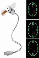 Mini USB Fan Portable Gadgets Flexible Gooseneck LED Clock Cool For Laptop PC Notebook Real Time Display Durable Adjustable6243819
