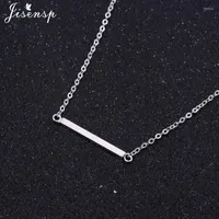 Pendant Necklaces Jisensp Fashion Square Bar Necklace Jewelry For Women Charm Simple Fine Diy Long Chain