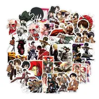 50pcs set New Attack on Titan anime poster Small waterproof stickers for notebook laptop bottle car sticker315n
