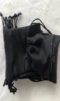 13x10cm de pano preto bolsa de pó de pó embalagem 2c saco de barbante para jóias case de armazenamento impressa em dupla lateral1998446