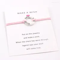 Charm Bracelets Blessing Card Bracelet FAITH HOPE LOVE Charms Jewelry Adjustable For Women Girl Birthday Present Gift