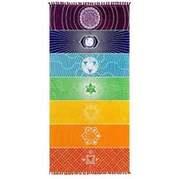 Rainbow Beach Towel 100% cotton High quality Tapestry Yoga Mat Colorful Pattern Whole 75 150 cm251x