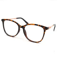 Sunglasses Frames Fashion Unisex TR90 Titanium Gradient Clear Leopard Glasses Frame For Women Men Optical Anti Blue Light LensesFashion