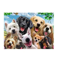 1000 pcs Jigsaw Puzzles Dog Puppy Assembling Stimulating Imagination Educational Puzzles for Adults kids toy gift306L