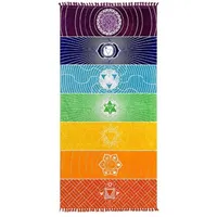 Rainbow Beach Towel 100% cotton High quality Tapestry Yoga Mat Colorful Pattern Whole 75 150 cm236e