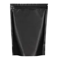 100 Pack 6 3 inchX8 6 inch Smell Proof Bags - Resealable Stand-Up Mylar Bags Foil Pouch Double-Sided Bag Matte Black255F