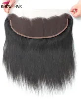 Ishow 10A Premium Peruvian Straight Virgin Hair 134 Swiss Malaysian Lace Frontal Closure Brazilian Indian for Women Girls Natural3337380