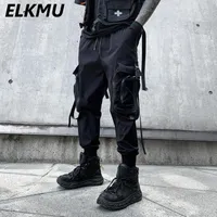 Men's Pants Fashon Y2K Cargo Zipper Pockets Tactical Joggers Streetwear Sweatpants Men Loose Black Trousers Hip Hop
