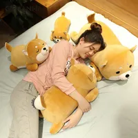 New Arrival 35-75CM Cute Corgi & Shiba Inu Dog Plush Toys kawaii Lying Husky Pillow Stuffed Soft Animal Dolls Children Baby Gift222t