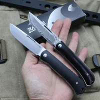 Tunafire GT962 Outdoor Carry Short Knife D2 Blade G10 handle Black Camping self defense hunting cutter EDC Hand tool2510
