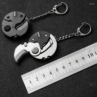 Keychains Pocket Fold Mini Knife Multifunctional Coin Screwdriver Portable Keyring Keychain Outdoor Survival Opener Small Tool