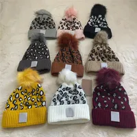 Designer Beanie Brand Caps For Adult Women Child Winter Knitted Leopard Hats Unisex Kids Warm Gorro Solid Color Knit Parent-Child 3228