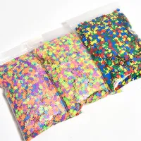 Neon Puzzle- Shaped glitter multi color neon puzzle pieces 50g weighed bags 4 mm Solvent Resistant Non-Toxic Polyester Glitter297U